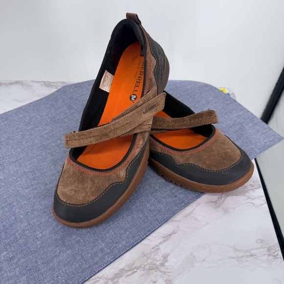 Merrell Shoes - Merrell‎ Albany Women's 8.5 Brown Suede Mary Jane Style Outdoor Comfort Shoes
